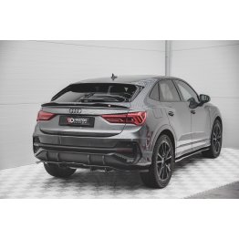 Накладка сплиттер на задний бампер на Q3 F3 Sportback S-Line